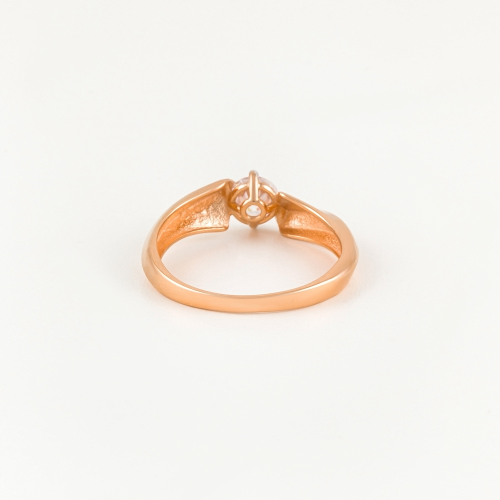 Золотое кольцо Санис из красного золота 585 пробы  со вставками (фианит) СН01-114799, размеры от 15 до 18