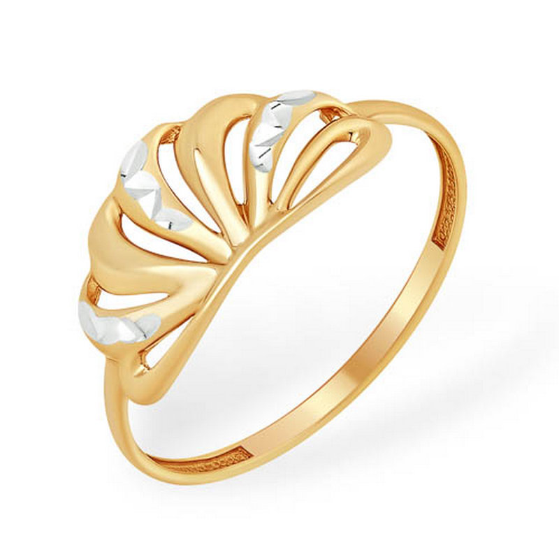 Золотое кольцо Efremof из красного золота 585 пробы ЮПК1209312, размеры от 17 до 18