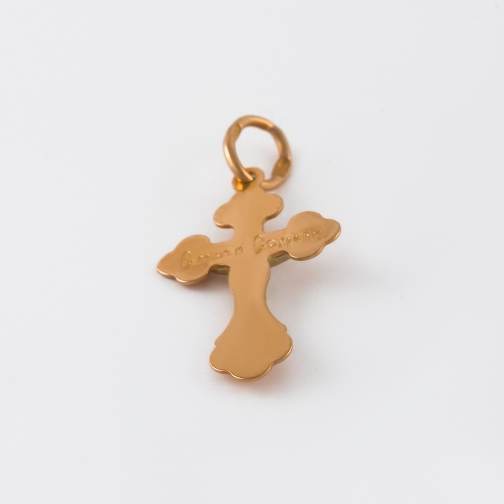 Золотой крест Топаз из красного золота 585 пробы ТЗТ13086391