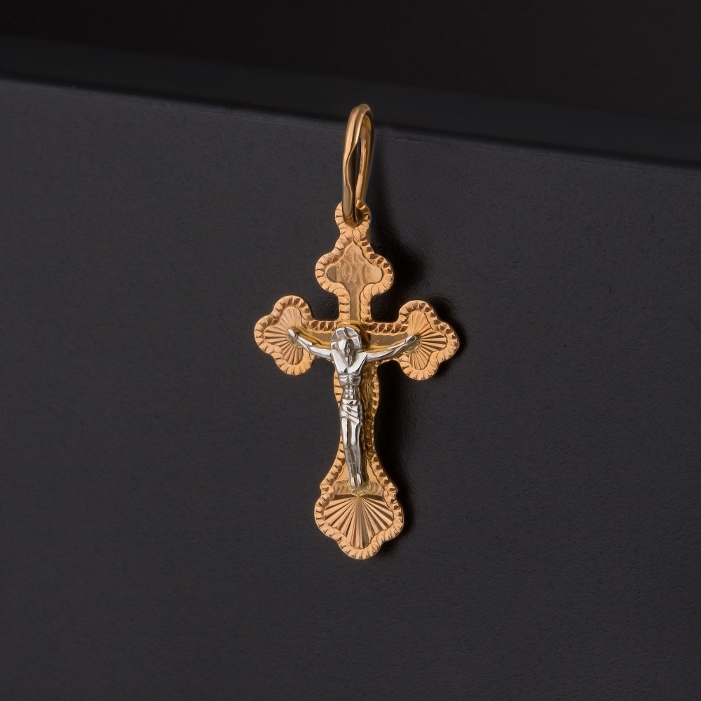 Золотой крест Топаз из красного золота 585 пробы ТЗТ13086391