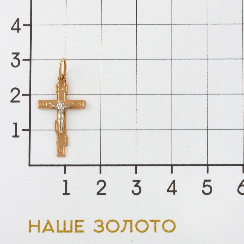 Золотой крест Топаз из красного золота 585 пробы ТЗТ13086051