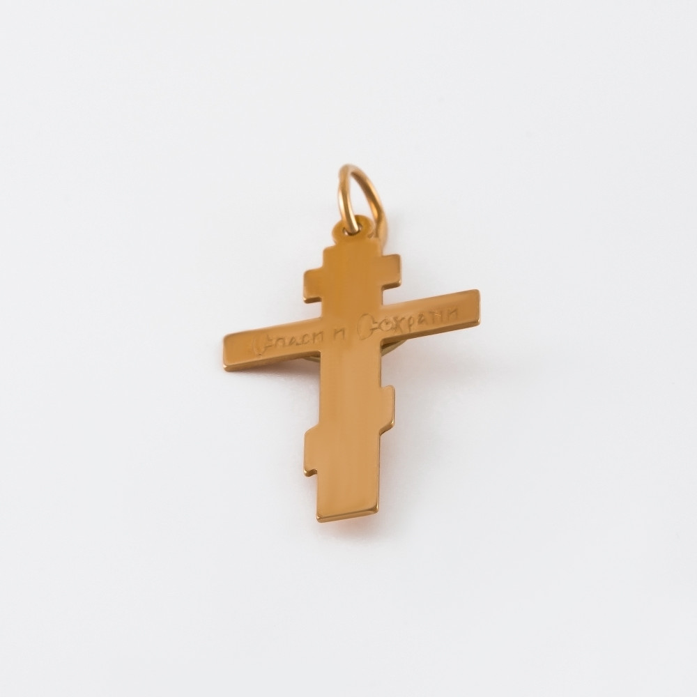 Золотой крест Топаз из красного золота 585 пробы ТЗТ13086095