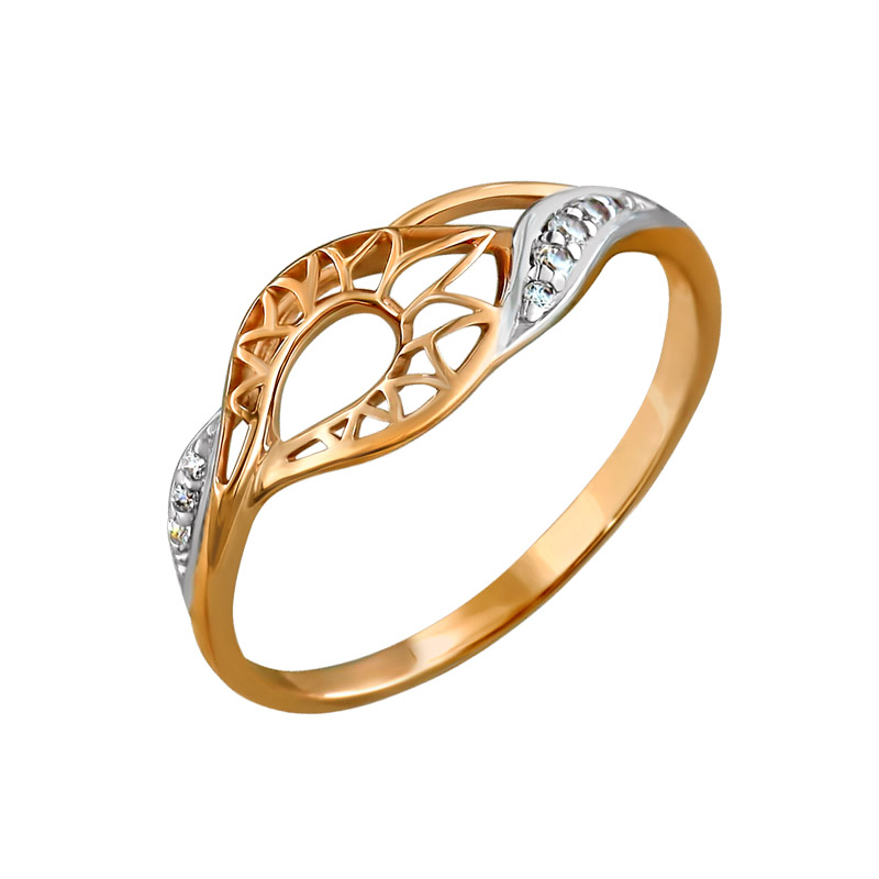 Золотое кольцо Sokolov из красного золота 585 пробы ДИ015481, размеры от 16 до 17.5