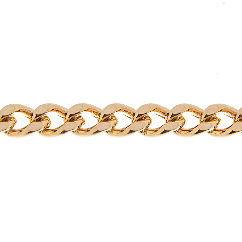 Золотой браслет Саав из красного золота 585 пробы панцирь 100 и ромб двойной ХС6003100, размеры от 16 до 21