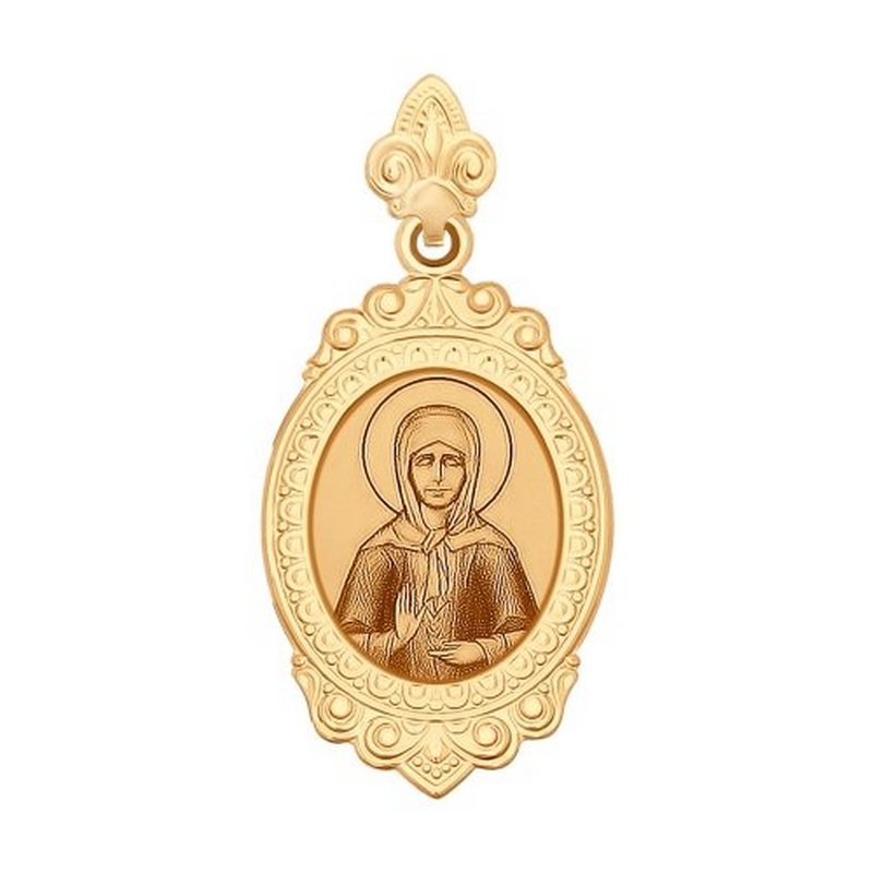 Золотая иконка Sokolov из красного золота 585 пробы ДИ102209