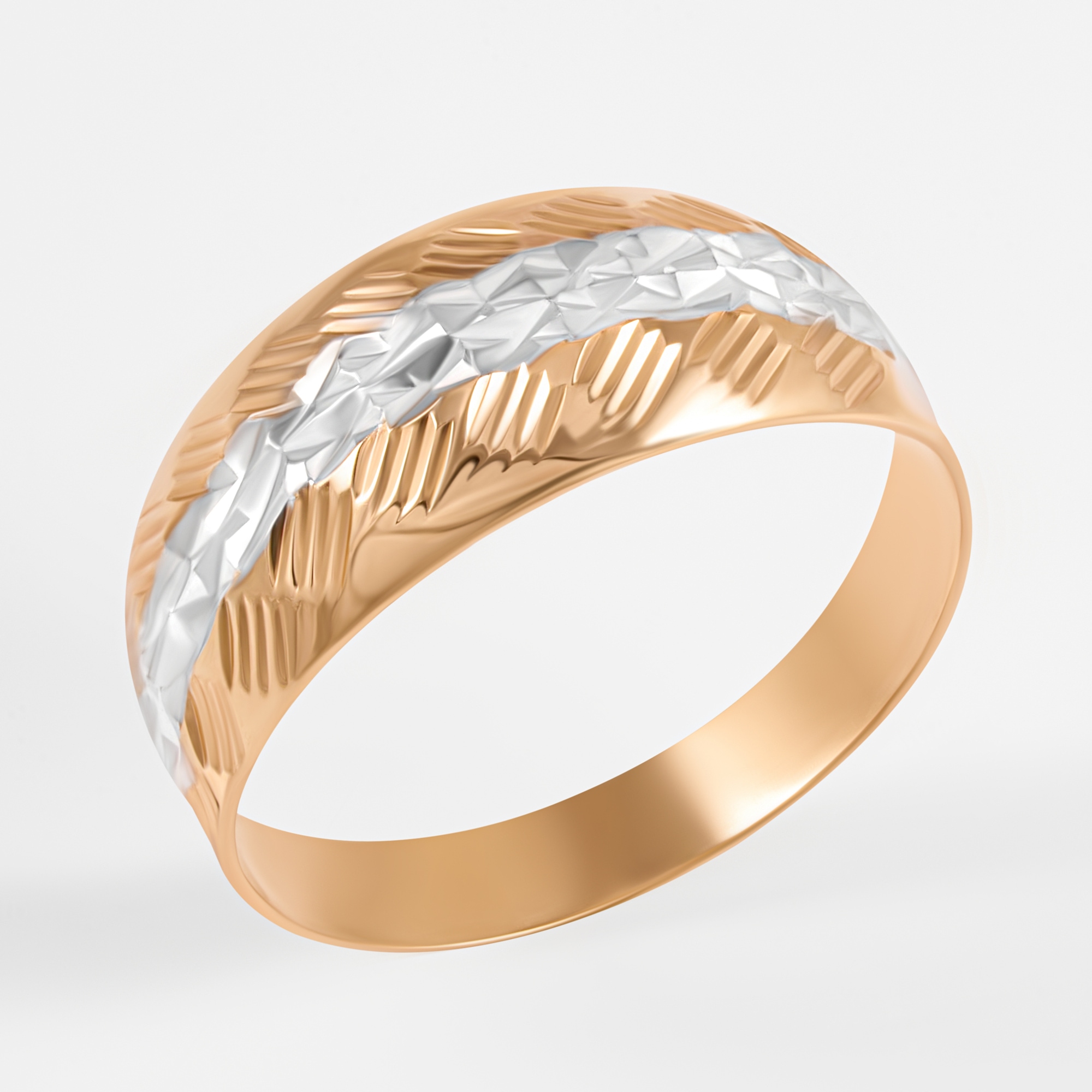 Золотое кольцо Магнат  из красного золота 585 пробы ПЗА012515, размеры от 16 до 21.5