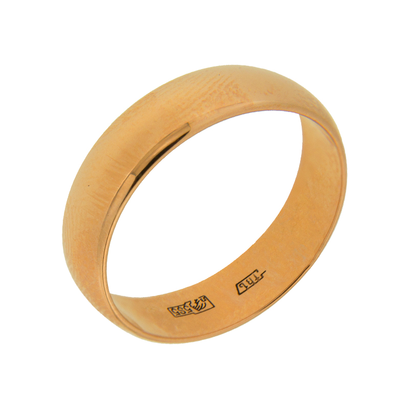 Золотое кольцо обручальное Золотое наследие из красного золота 585 пробы ЕН22-01500, размеры от 16 до 21.5