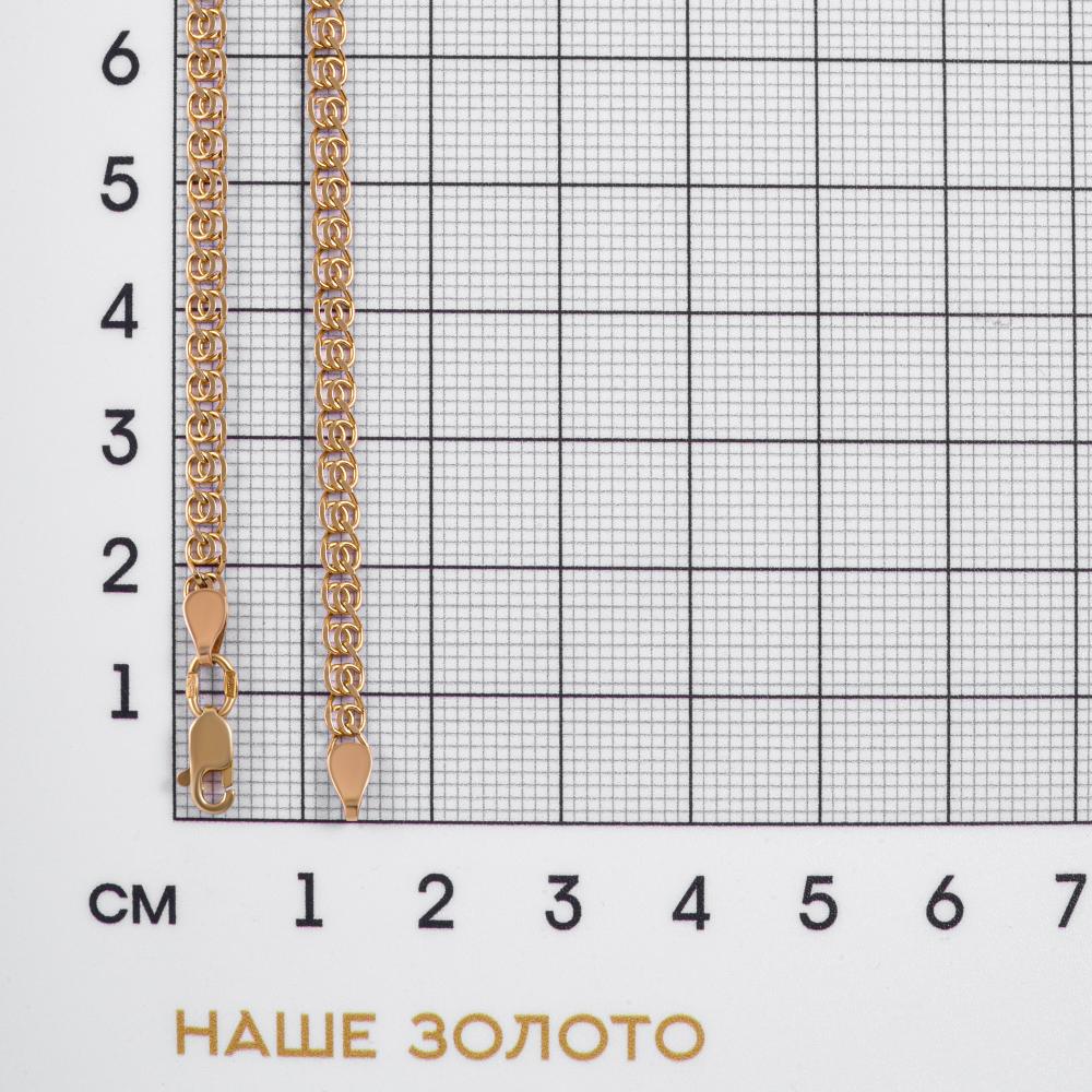 Золотой браслет Доминант из красного золота 585 пробы 2ДБ705001, размеры от 16 до 55