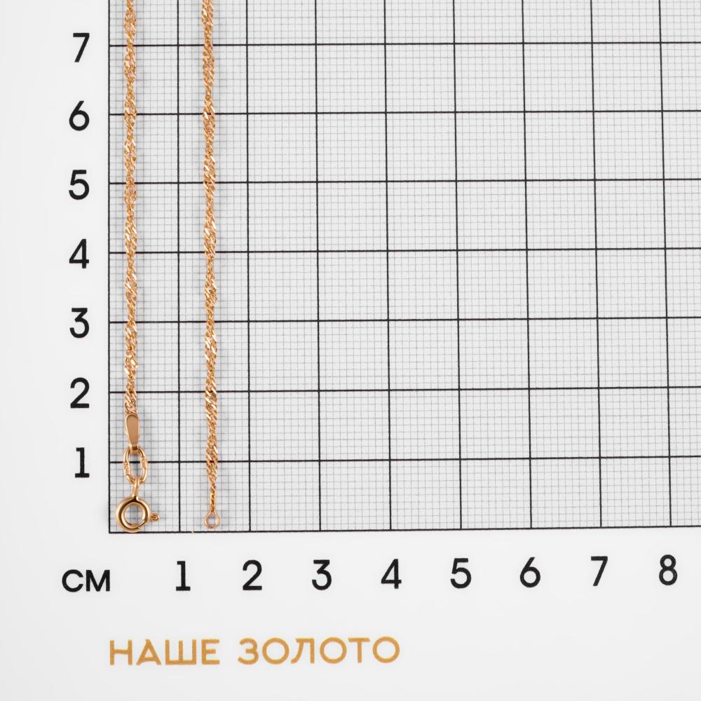 Золотая цепочка Доминант из красного золота 585 пробы 2ДЦ303051, размеры от 40 до 55