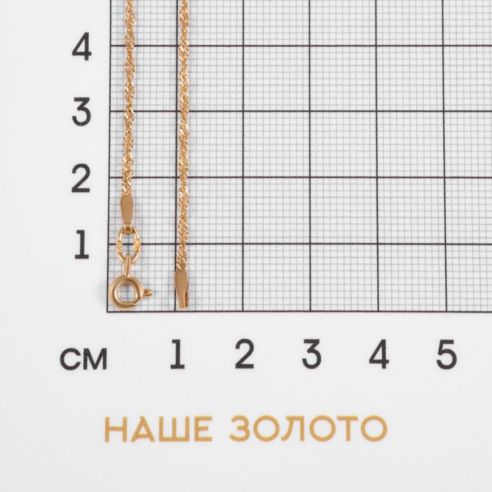 Золотая цепочка Доминант из красного золота 585 пробы 2ДЦ302551, размеры от 40 до 55