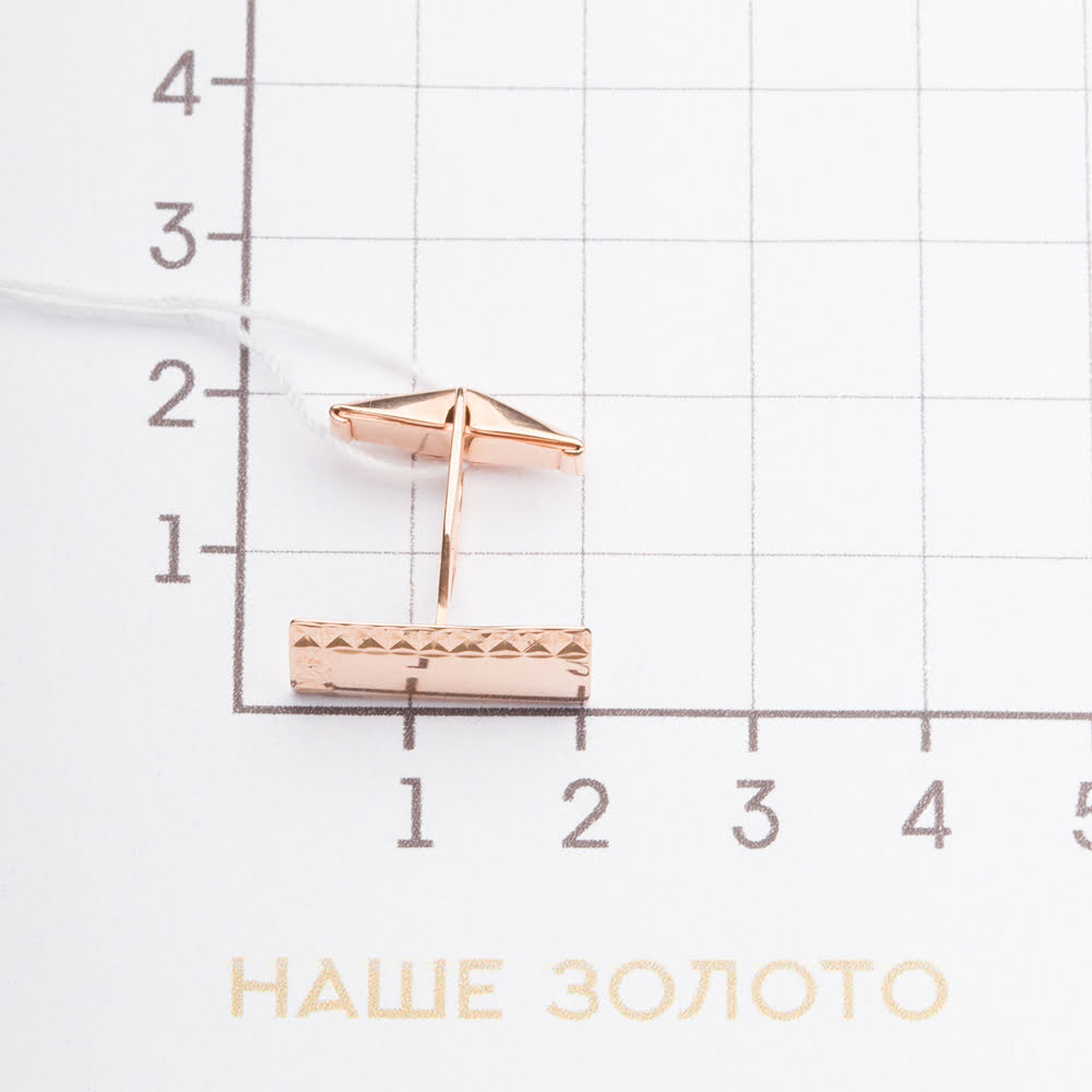 Золотые запонки из красного золота 585 пробы 2И66-0002