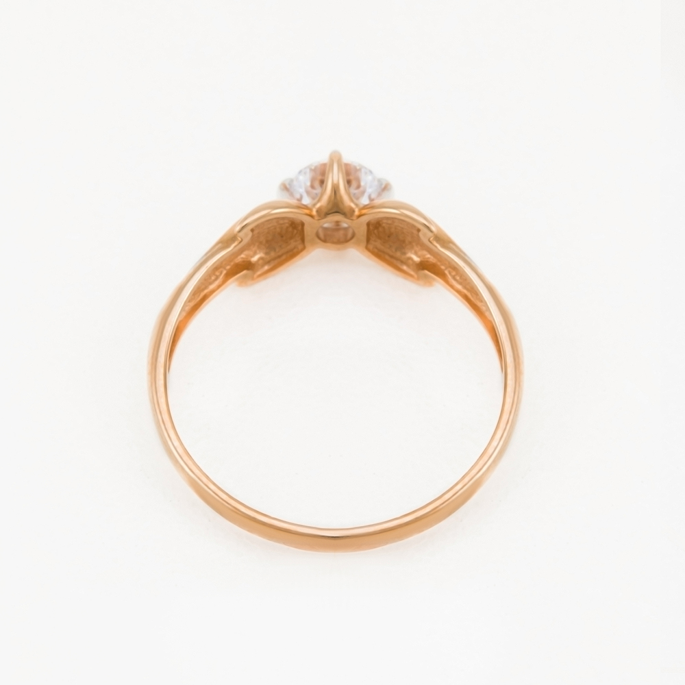 Золотое кольцо Sokolov из красного золота 585 пробы  со вставками (фианит) ДИ017438, размеры от 15 до 20