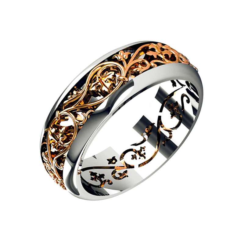 Золотое кольцо обручальное Kota osta из красного золота 585 пробы со вставками из драгоценных камней (бриллиант) КАКО-ОКБ194Ж, размеры от 15.5 до 20.5