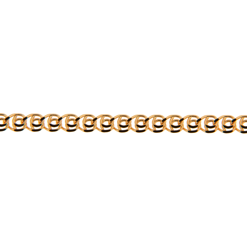 Золотая цепочка Титан из красного золота 585 пробы лав 035 и лав  ИНЦЛ135А2-А51, размеры от 40 до 65