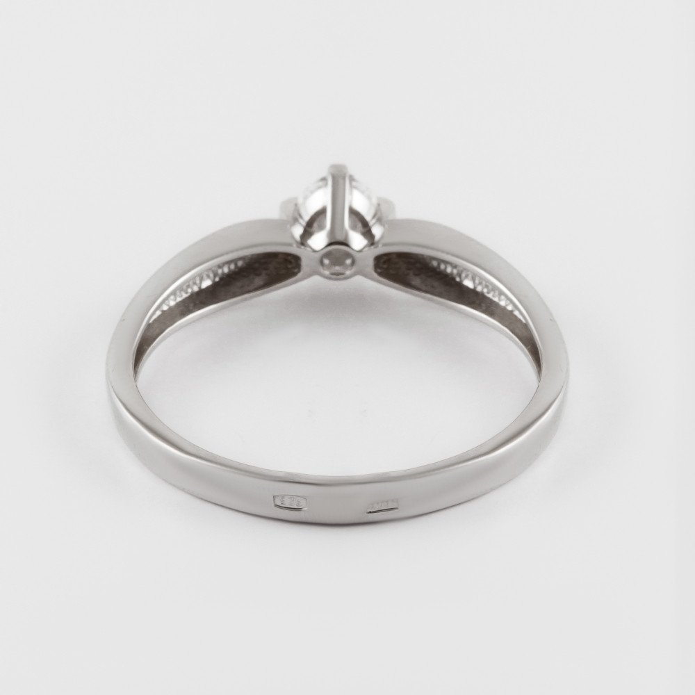 Серебряное кольцо Efremof  со вставками (сваровски) ЮП1010011070, размеры от 16 до 18.5