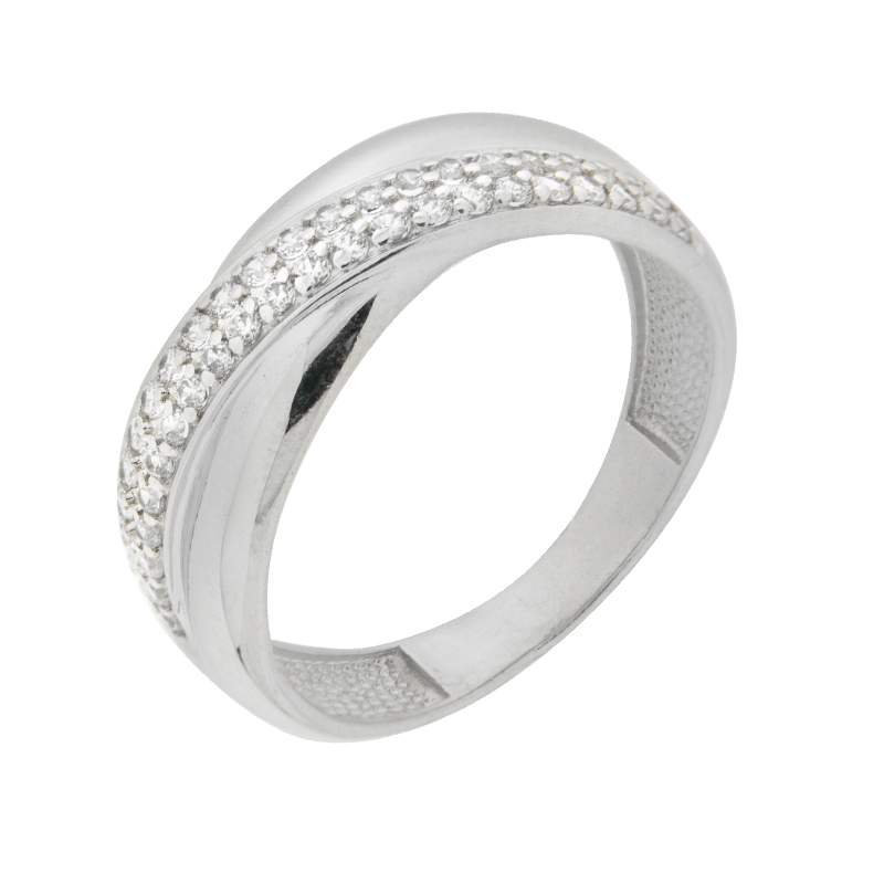 Серебряное кольцо Efremof  со вставками (фианит) ЮП1010010145, размеры от 16.5 до 19.5