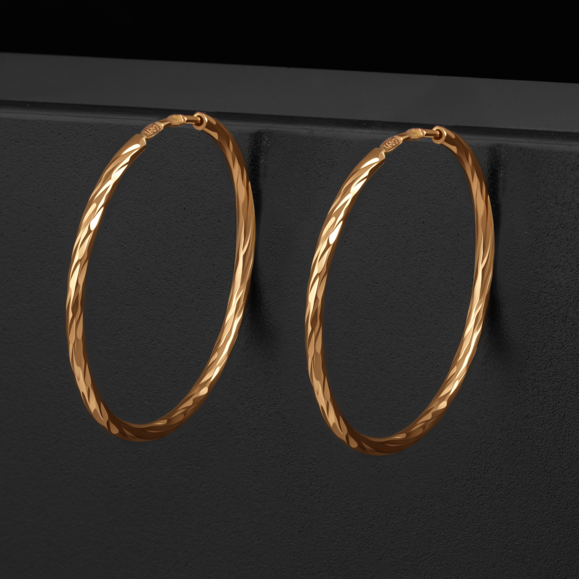 Золотые серьги конго Бронницкий ювелир из красного золота 585 пробы БЮ16020431000