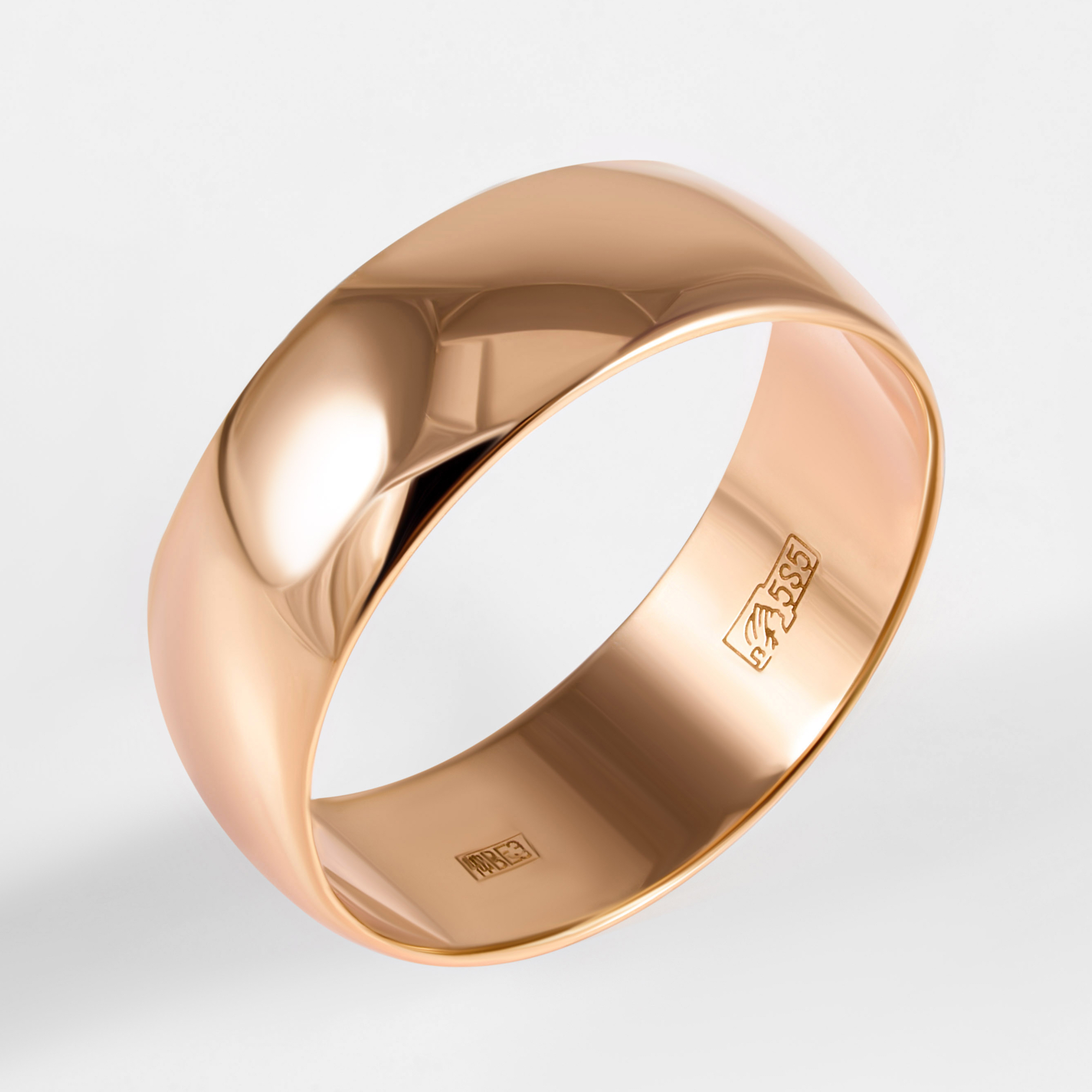 Золотое кольцо обручальное Sokolov из красного золота 585 пробы ДИ110217, размеры от 15.5 до 23