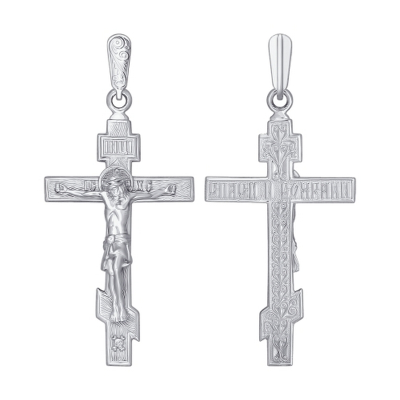 Крест из белого золота 000-285783 | Купить в рассрочку в Москве ...
