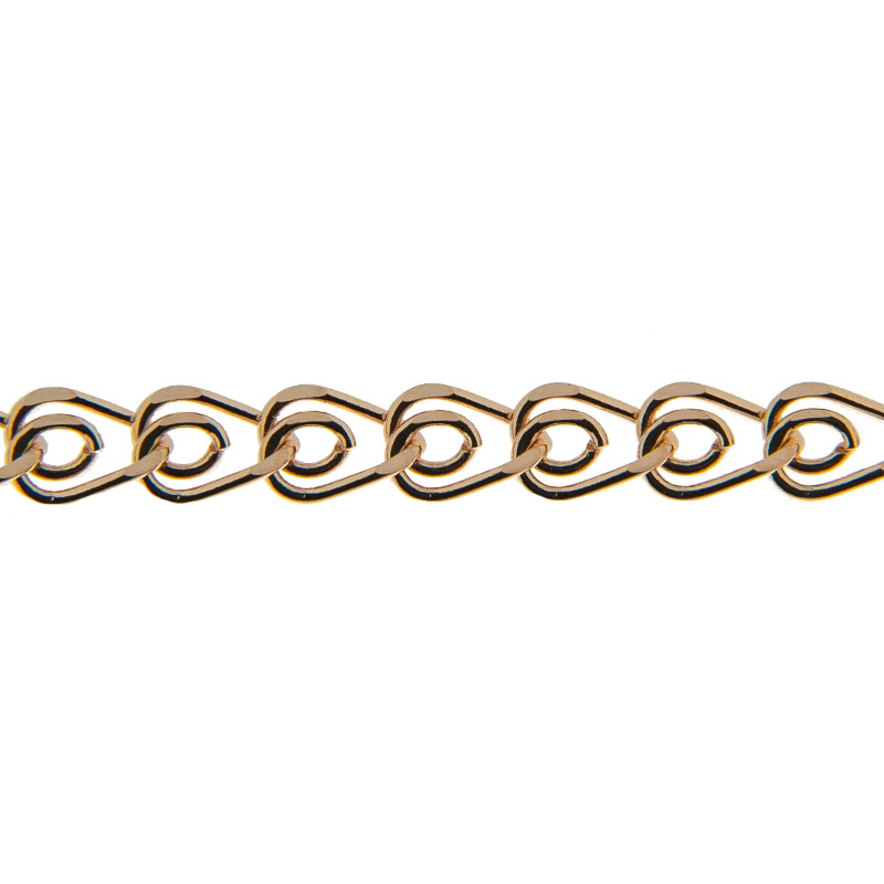 Золотая цепочка Саав из красного золота 585 пробы лав 050 и лав  ХС1703050, размеры от 40 до 65