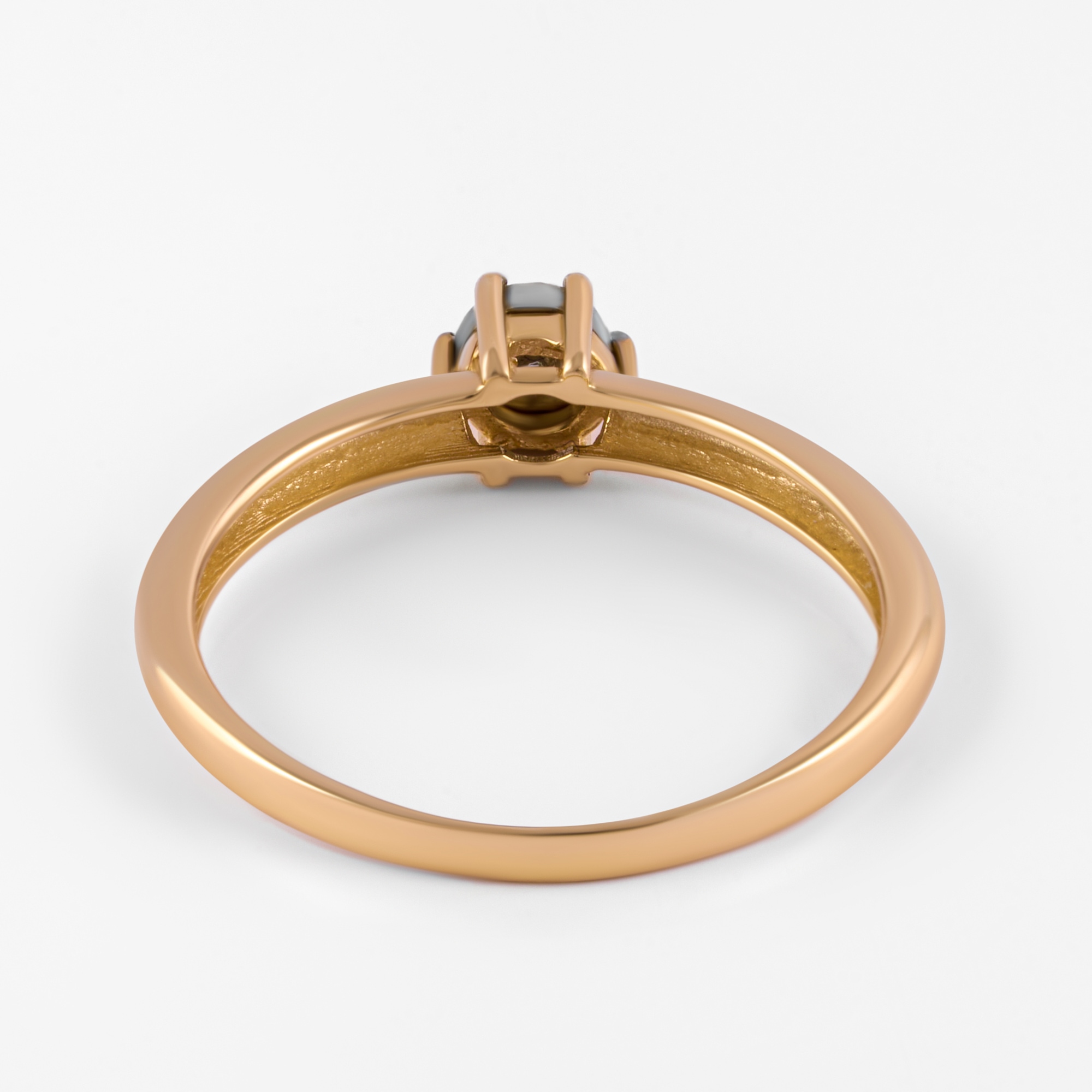 Золотое кольцо Альфа-карат из красного золота 585 пробы со вставками из драгоценных камней (бриллиант) КРК3212284/9, размеры от  до 19