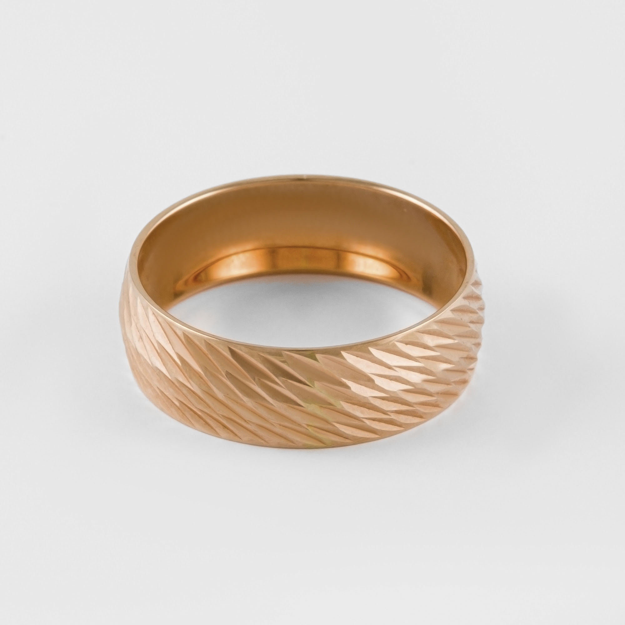 Золотое кольцо обручальное Красное голд из красного золота 585 пробы 1ФКО-005-А, размеры от 15.5 до 22