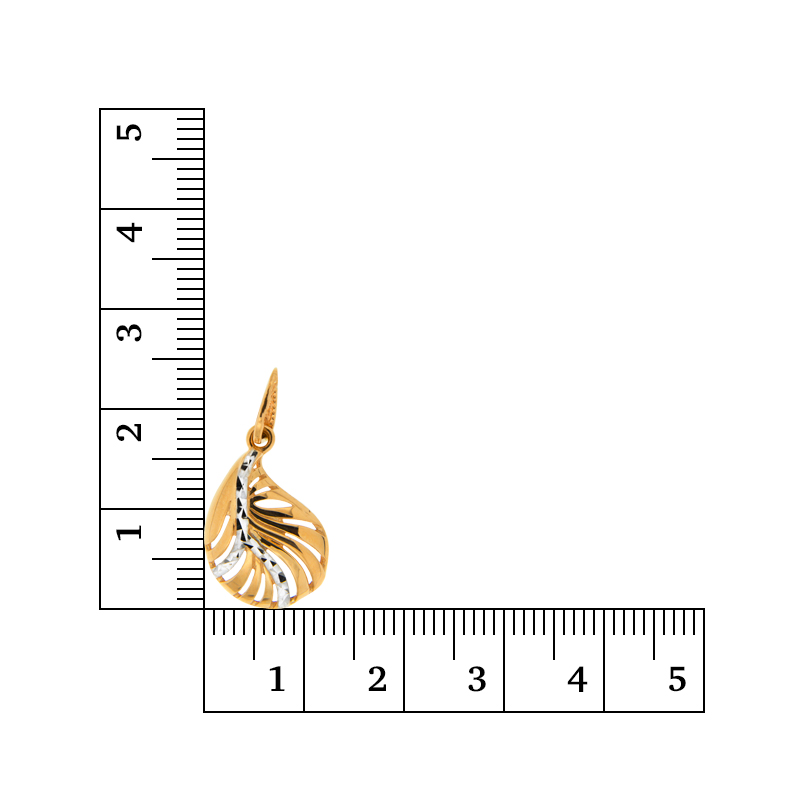Золотая подвеска Золотое наследие из красного золота 585 пробы ЕН50-03-0000-06536