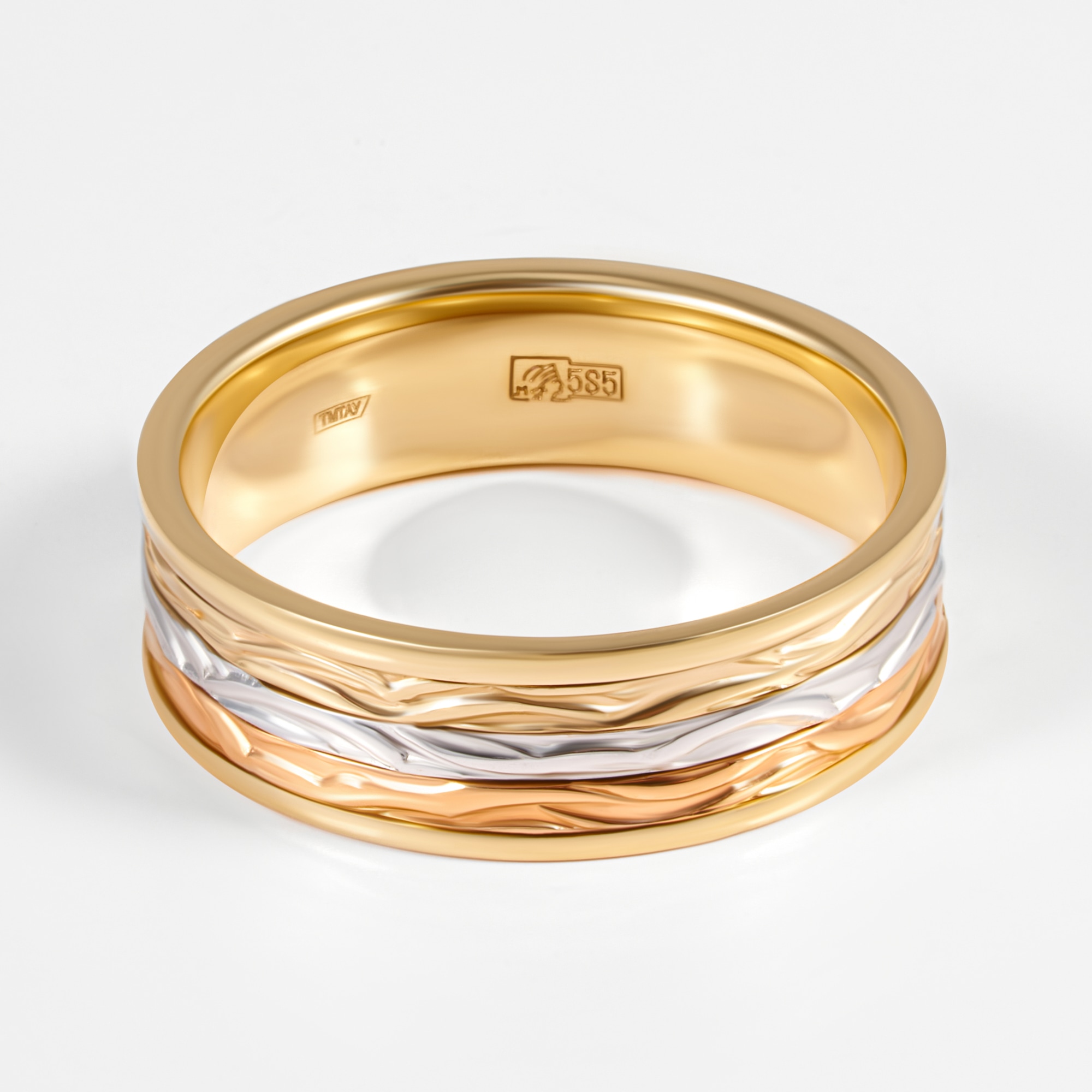 Золотое кольцо обручальное Vangold из красного золота 585 пробы ЛД0211100100242, размеры от 15 до 22