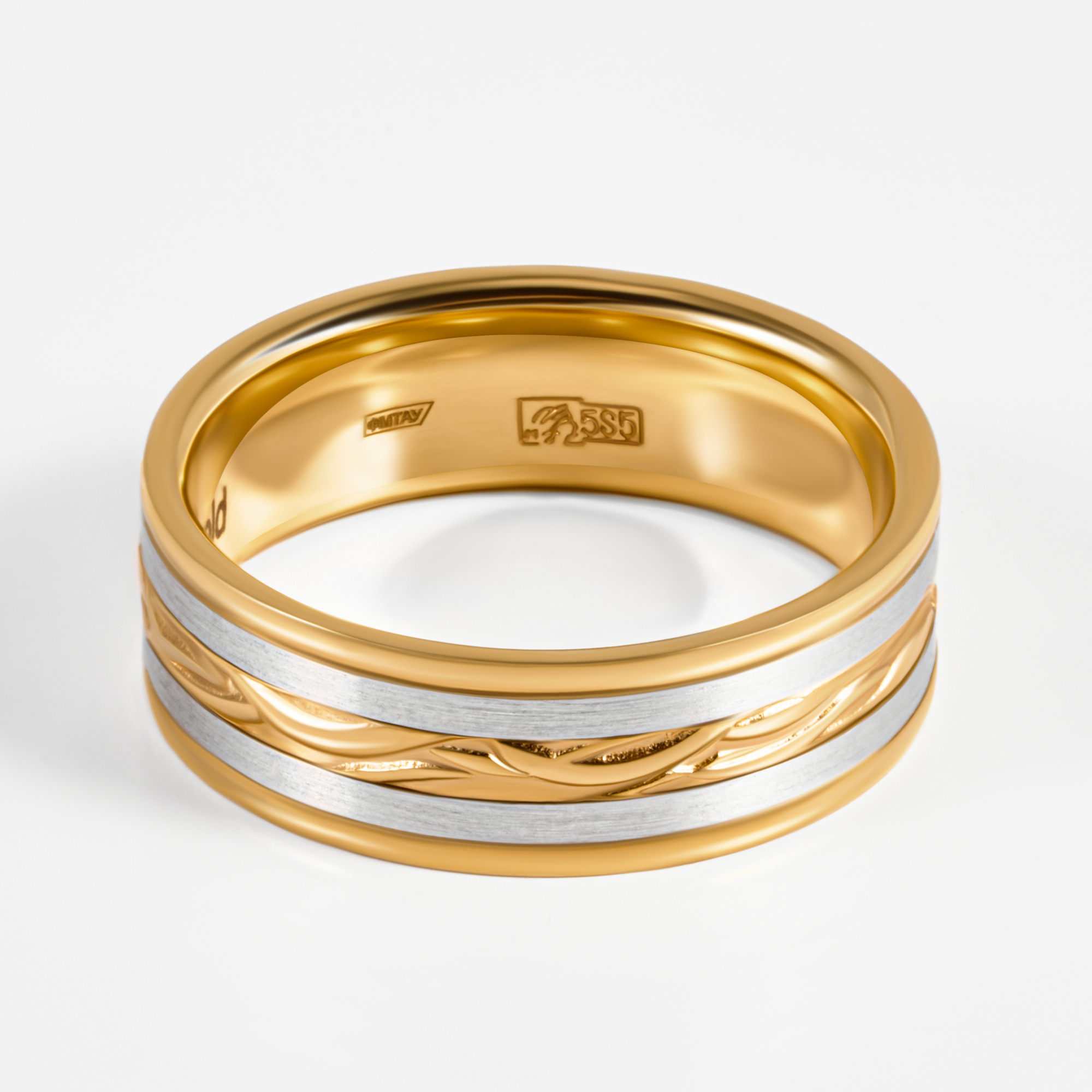 Золотое кольцо обручальное Vangold из красного золота 585 пробы ЛД0211200100360, размеры от 15 до 22