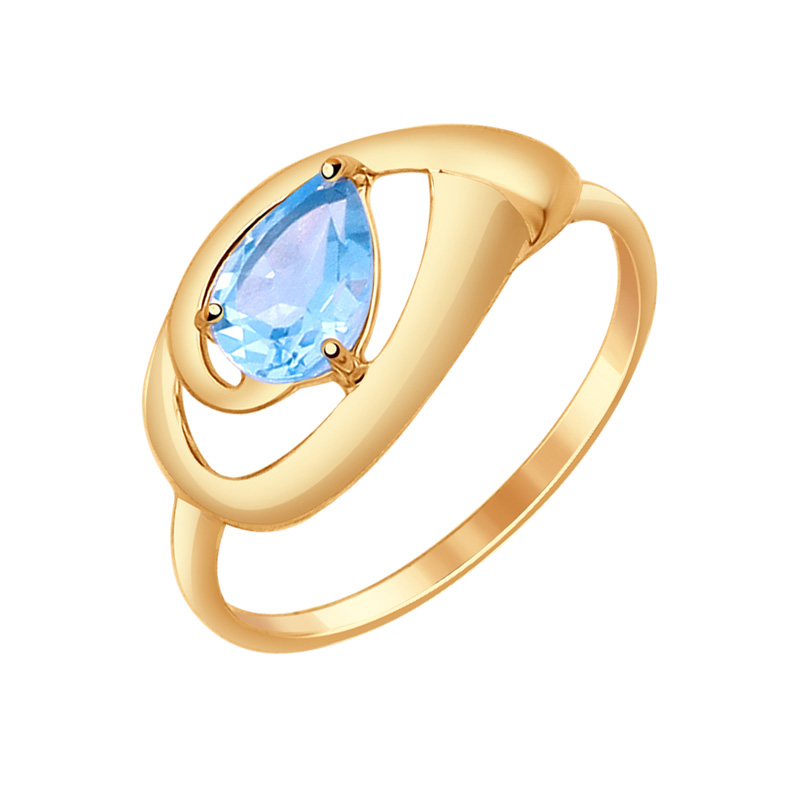 Золотое кольцо с топазами
