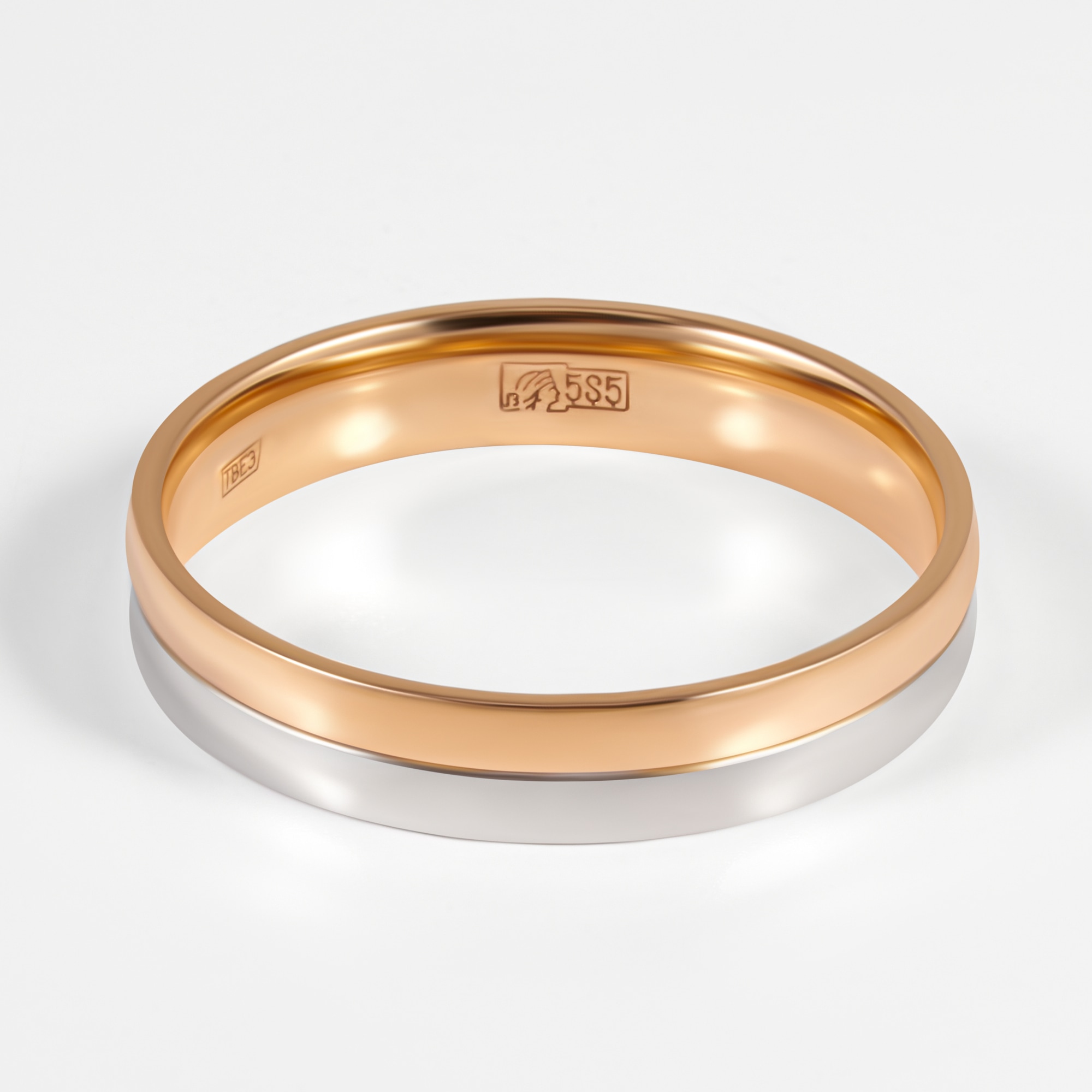 Золотое кольцо обручальное Sokolov из красного золота 585 пробы ДИ110158, размеры от 15.5 до 22
