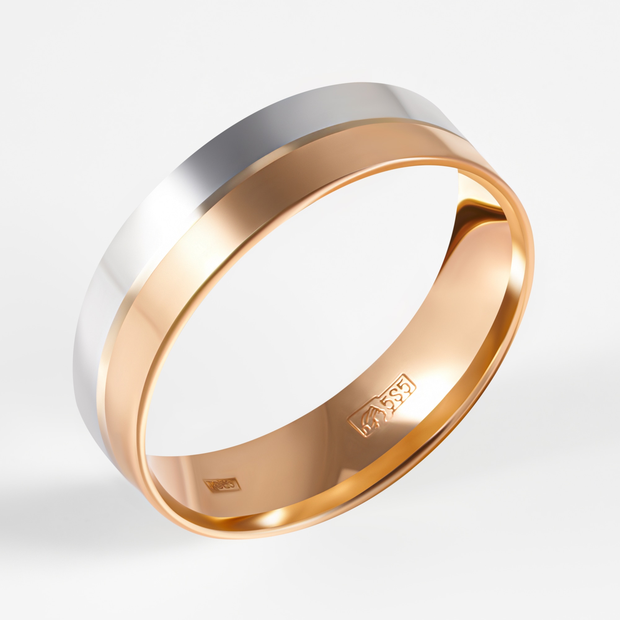 Золотое кольцо обручальное Sokolov из красного золота 585 пробы ДИ110116, размеры от 16 до 22