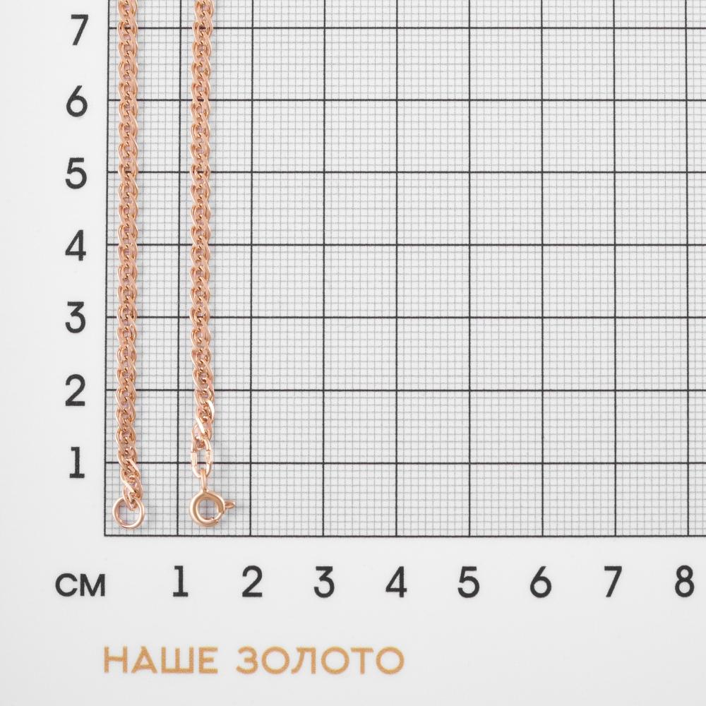 Золотая цепочка Доминант из красного золота 585 пробы 2ДЦ605001, размеры от 40 до 60