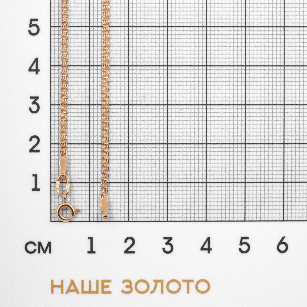 Золотая цепочка Доминант из красного золота 585 пробы 2ДЦ703001, размеры от 40 до 60