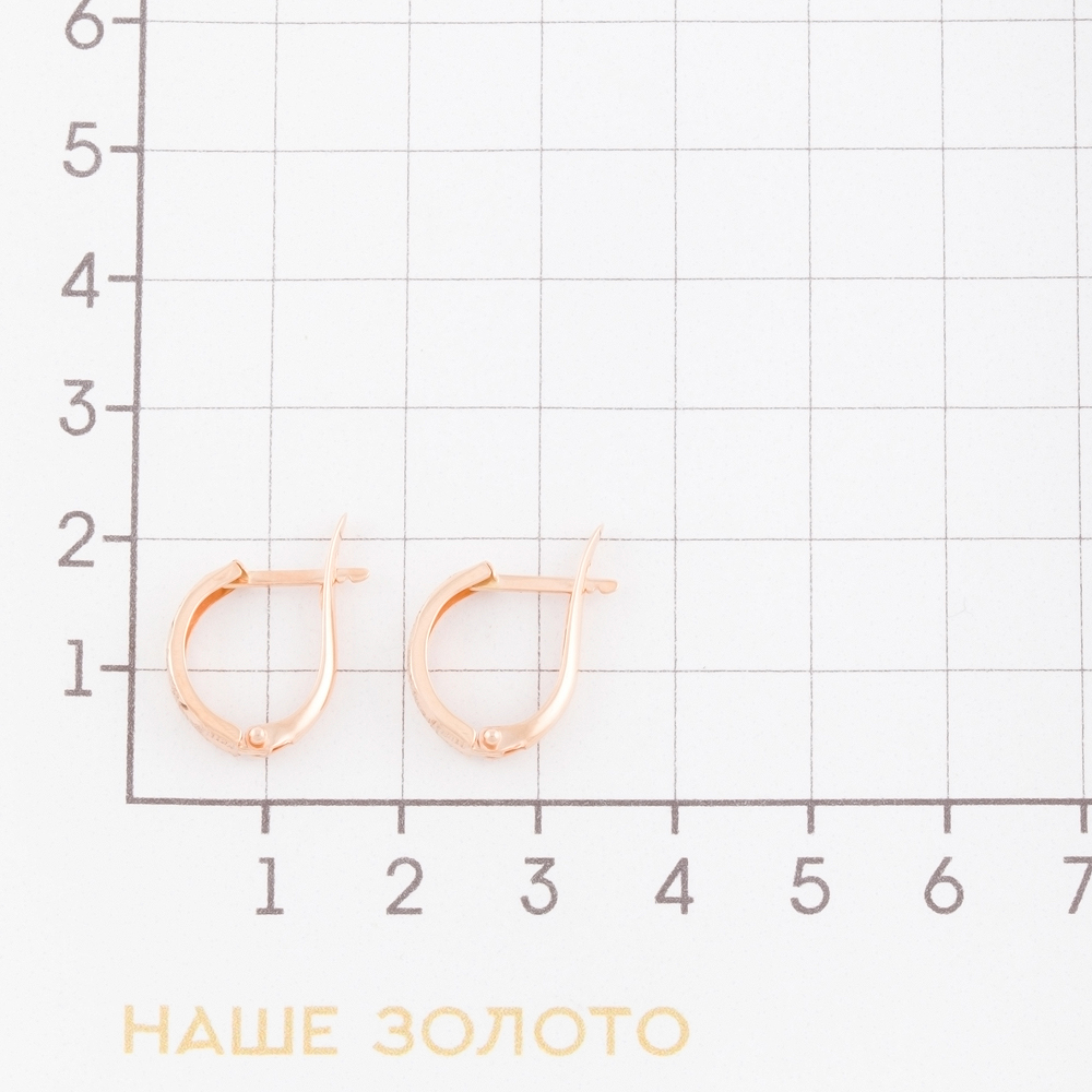 Золотые серьги Магнат  из красного золота 585 пробы ПЗА011628
