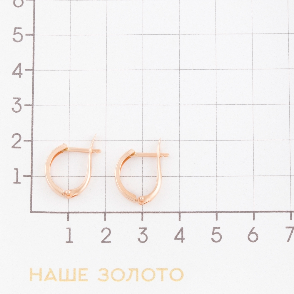 Золотые серьги Магнат  из красного золота 585 пробы ПЗА011629