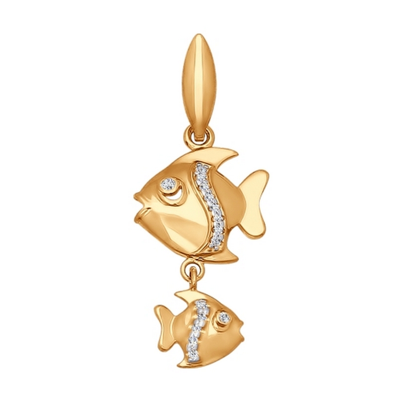 Золотой знак зодиака «рыбы»