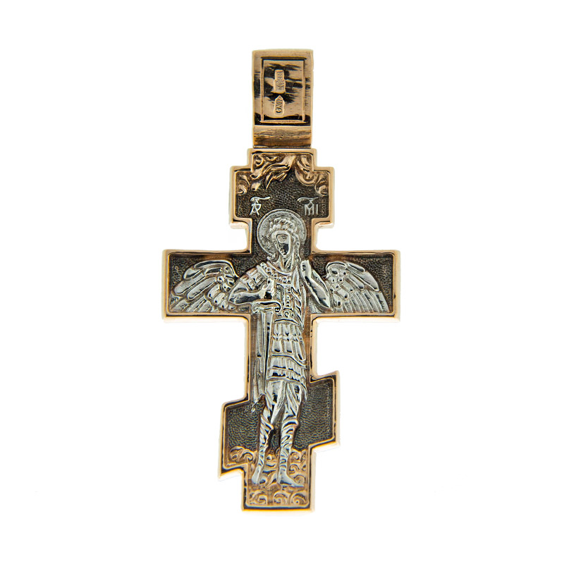Золотой крест Артос из красного золота 585 пробы ОС331-074