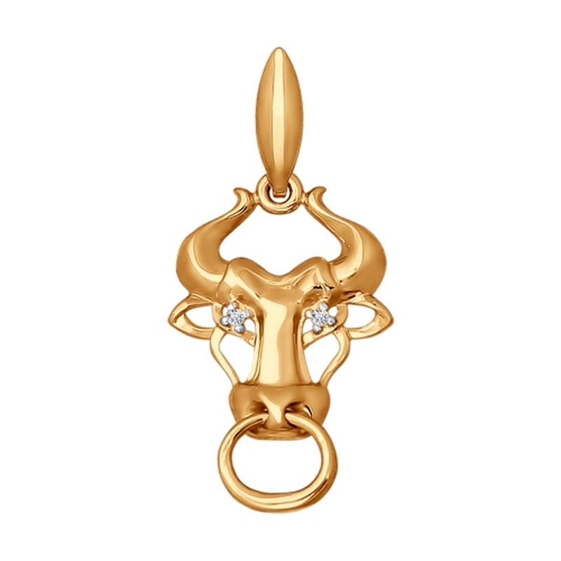 Золотой знак зодиака «телец»