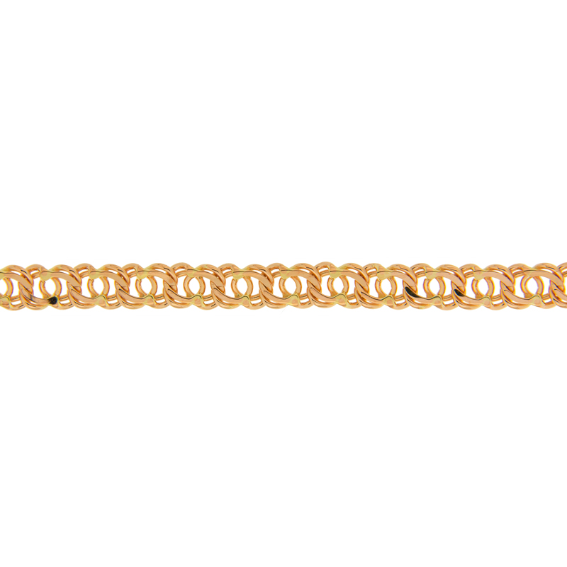 Золотая цепочка Красное голд из красного золота 585 пробы 1ФЦ305, размеры от 45 до 65