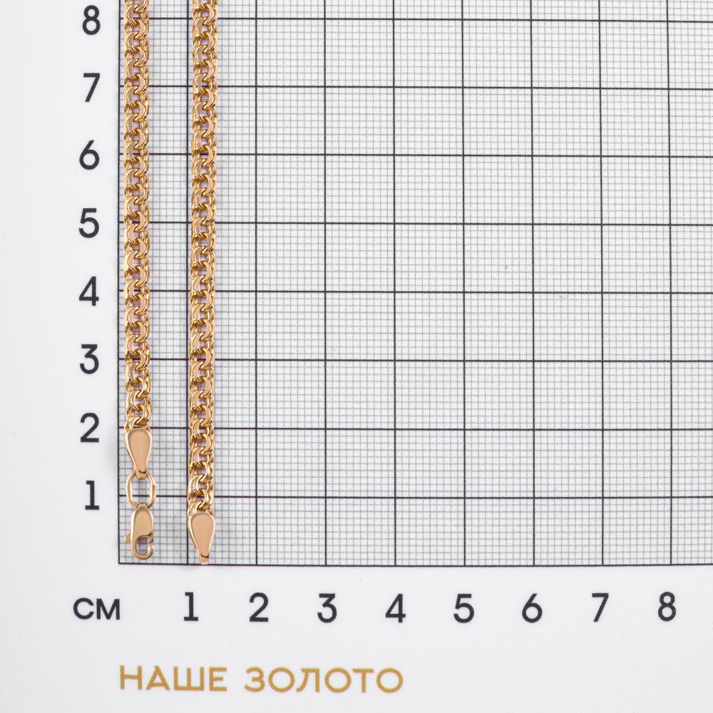 Золотая цепочка Красное голд из красного золота 585 пробы 1ФЦ106, размеры от 45 до 65