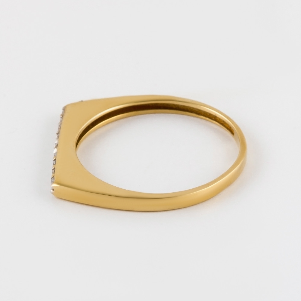 Золотое кольцо  из красного золота 585 пробы  со вставками (фианит) ЖНК150233, размеры от 16.5 до 19.5