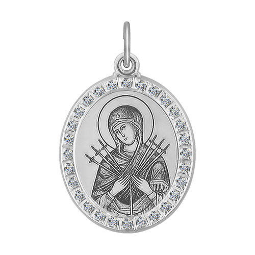 Серебряная иконка Sokolov  со вставками (фианит) ДИ94100211