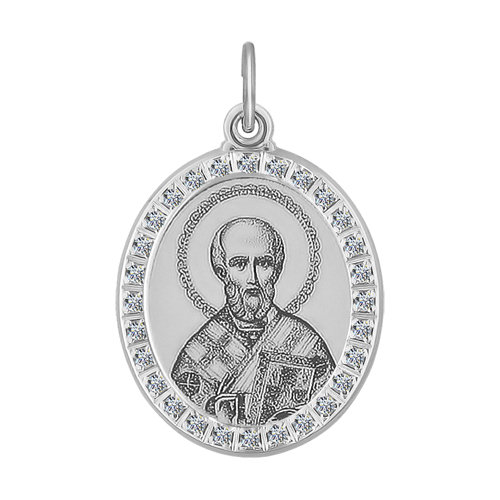 Серебряная иконка Sokolov  со вставками (фианит) ДИ94100217