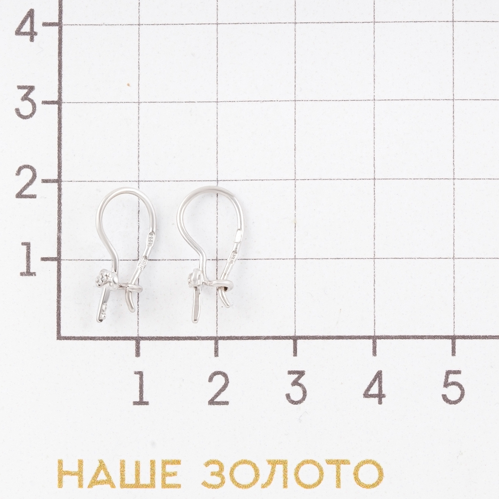 Серебряные серьги детские Efremof  со вставками (фианит) ЮП1210010606-1