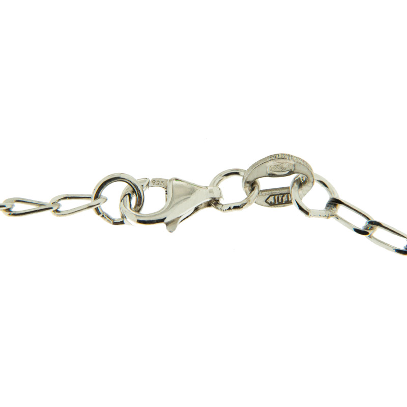 Серебряный браслет Альфа-карат  со вставками (эмаль) КР2056590/9К-С, размеры от 1 до 1
