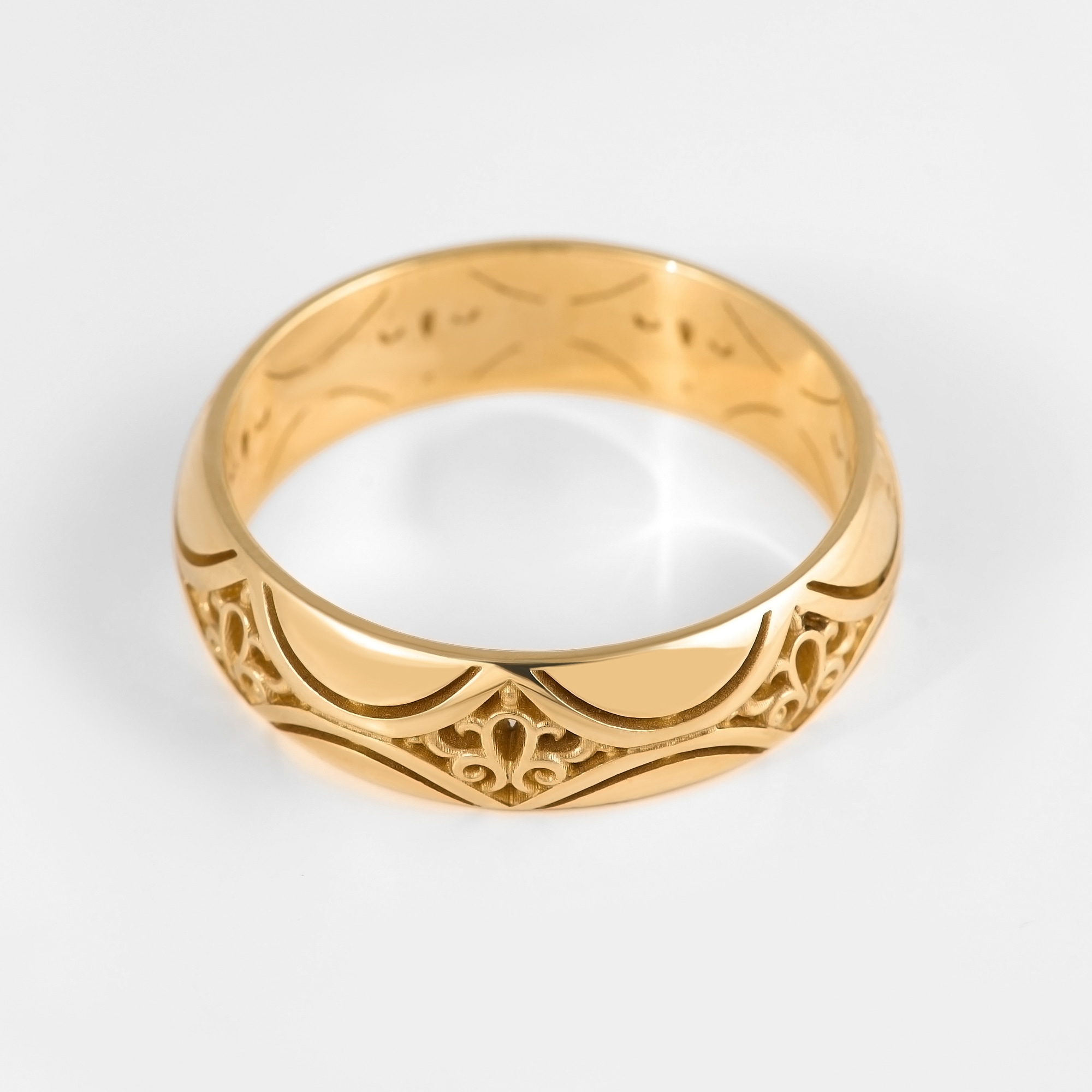 Золотое кольцо обручальное Kota osta из красного золота 585 пробы КАКО-ОКБ230ГМ35, размеры от 20 до 20.5