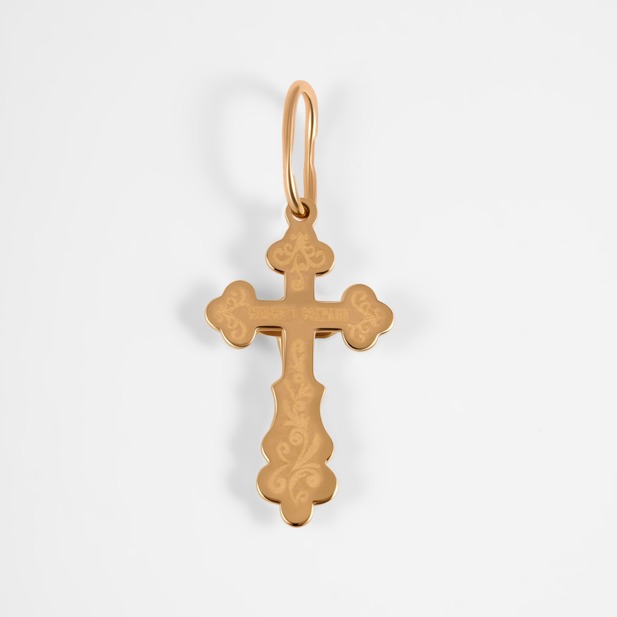 Золотой крест Голден глоб из красного золота 585 пробы ГГ102ИХ181312