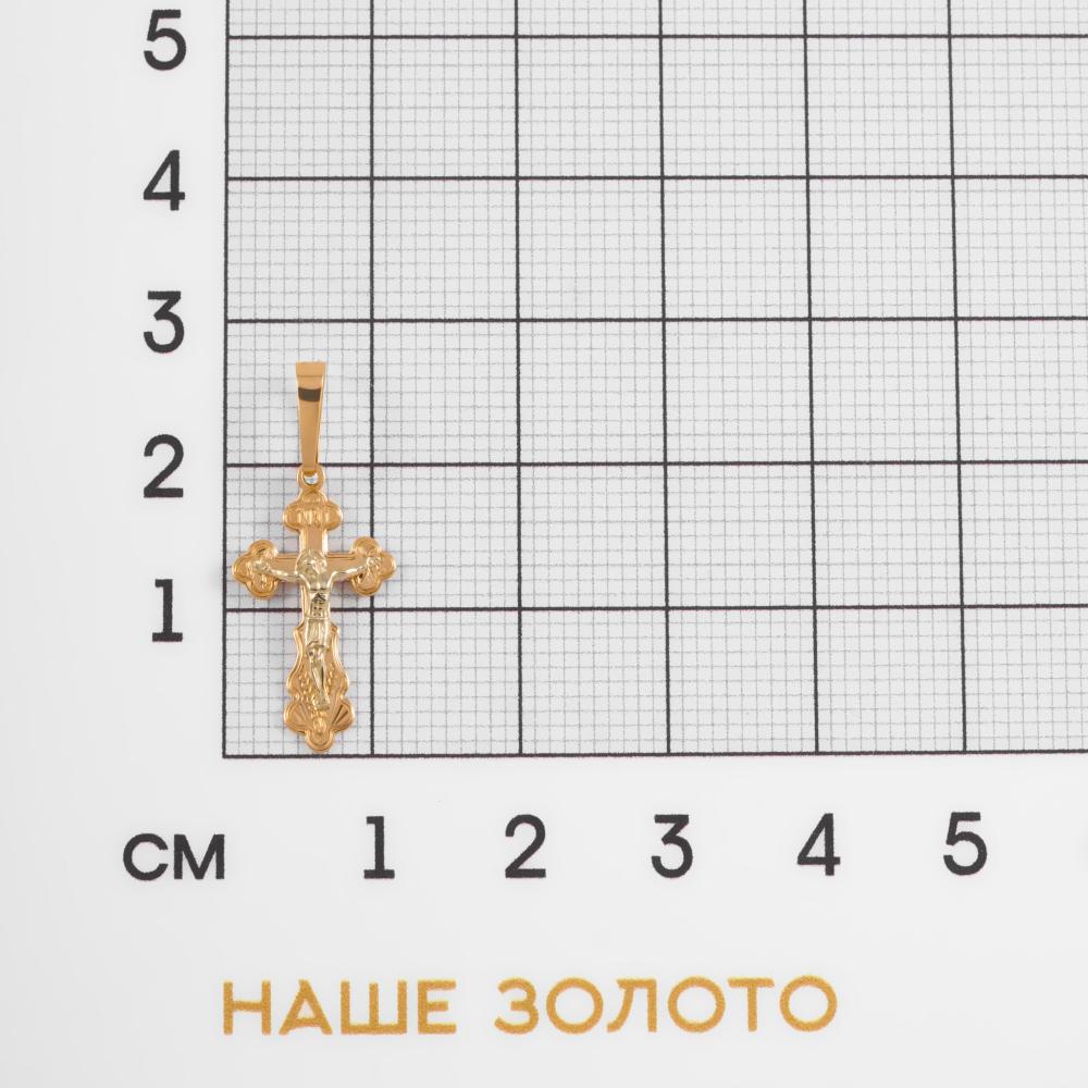 Золотой крест Голден глоб из красного золота 585 пробы ГГ102ИХ181312