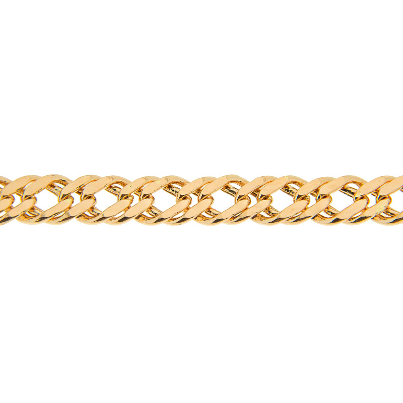 Золотая цепочка Бронницкий ювелир из красного золота 585 пробы ромб двойной 040 БЮ11040050160, размеры от 60 до 600